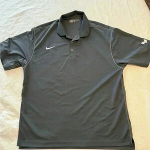 Men’s Nike golf Dry fit polo gray and white size large